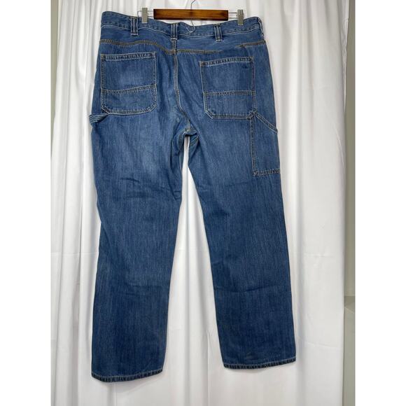 Ridgecut blue jeans work wear carpenters pants 42x32 denim relaxed fit - Picture 11 of 15